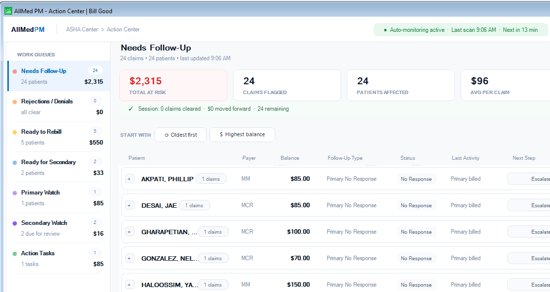 Action Center Workflow Queues