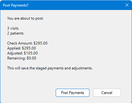 Staged Payment Posting