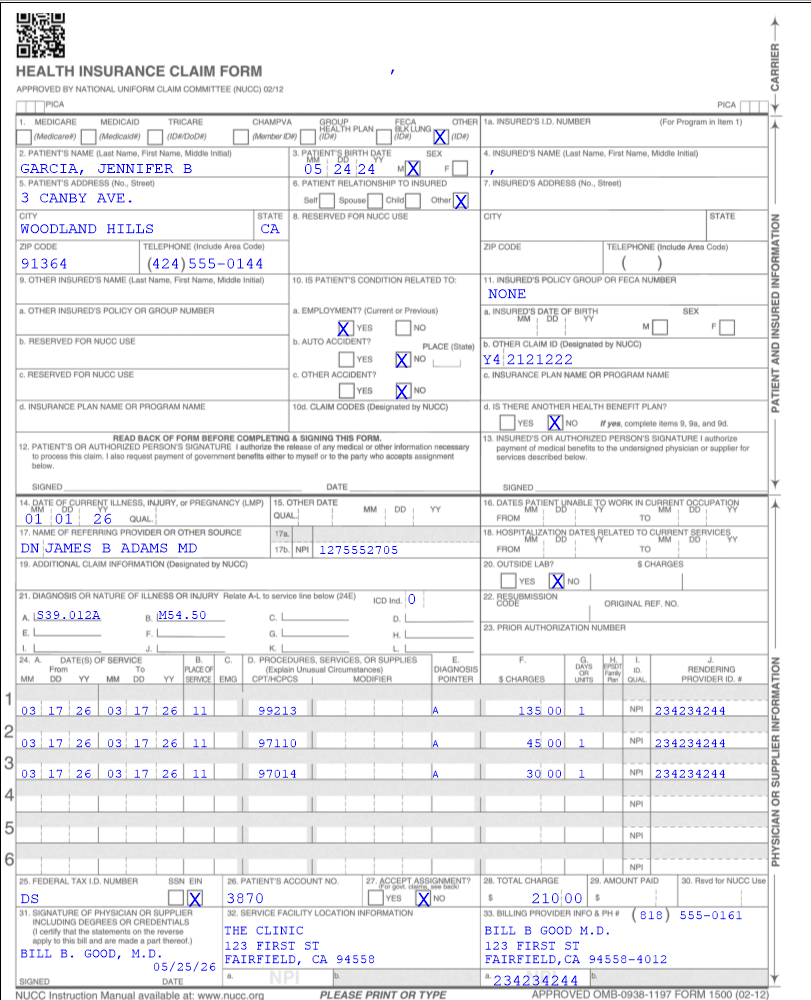 Workers Comp Claim Output